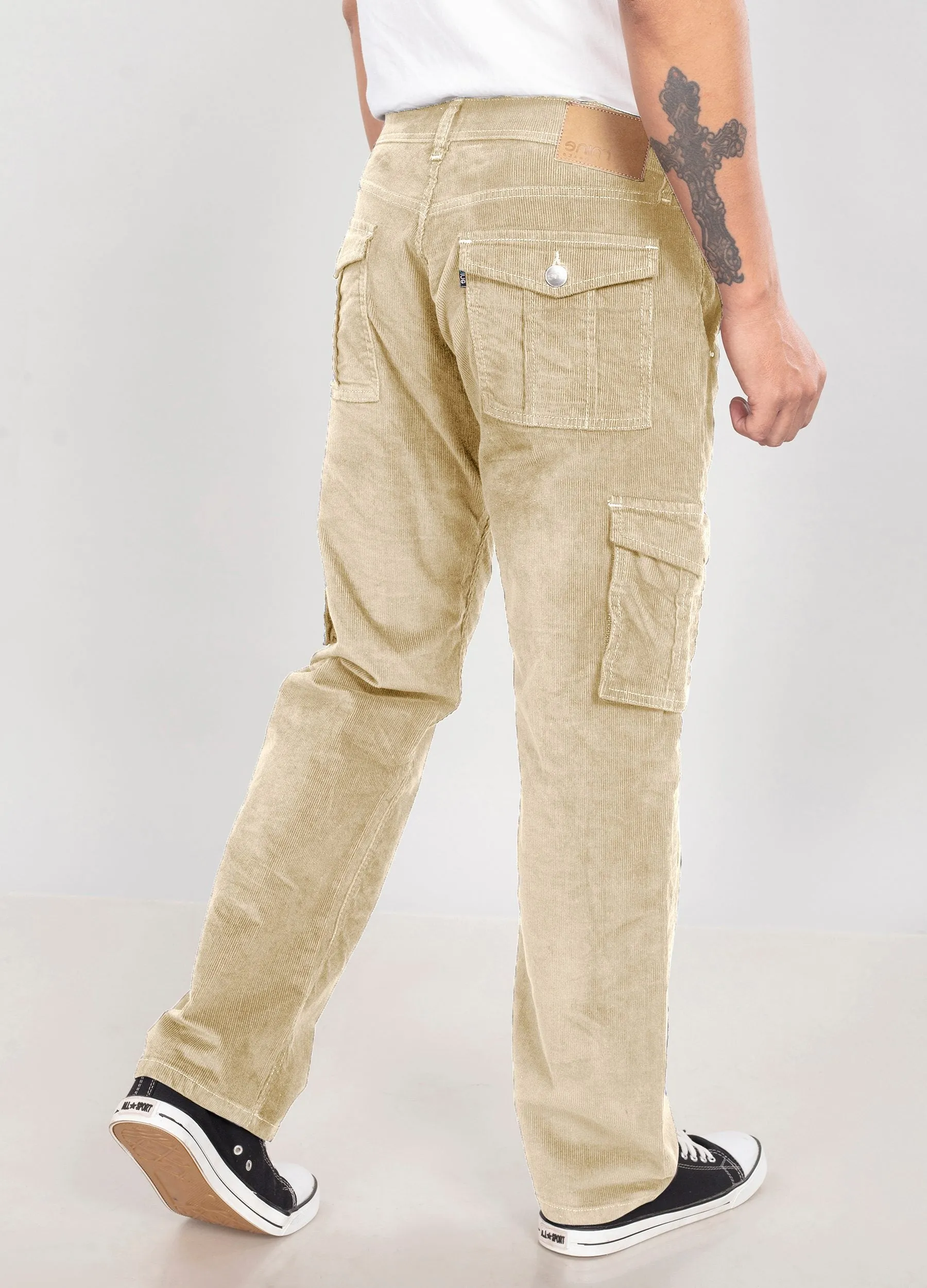 Cream Classic Cargo Corduroy