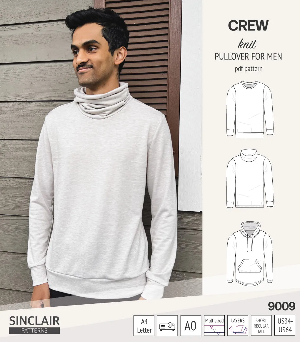 Crew pullover for men (PDF)