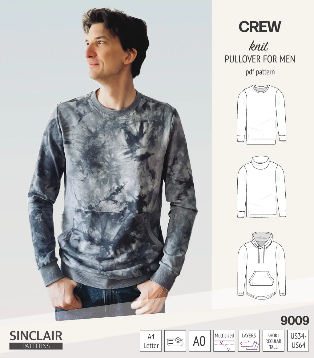 Crew pullover for men (PDF)