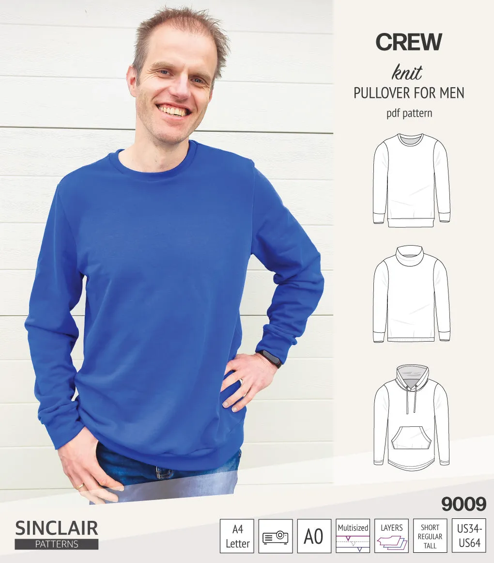 Crew pullover for men (PDF)