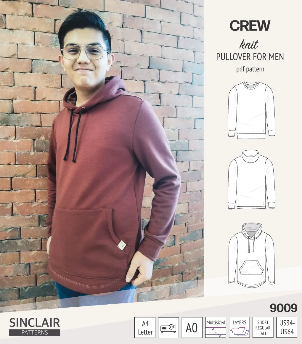 Crew pullover for men (PDF)