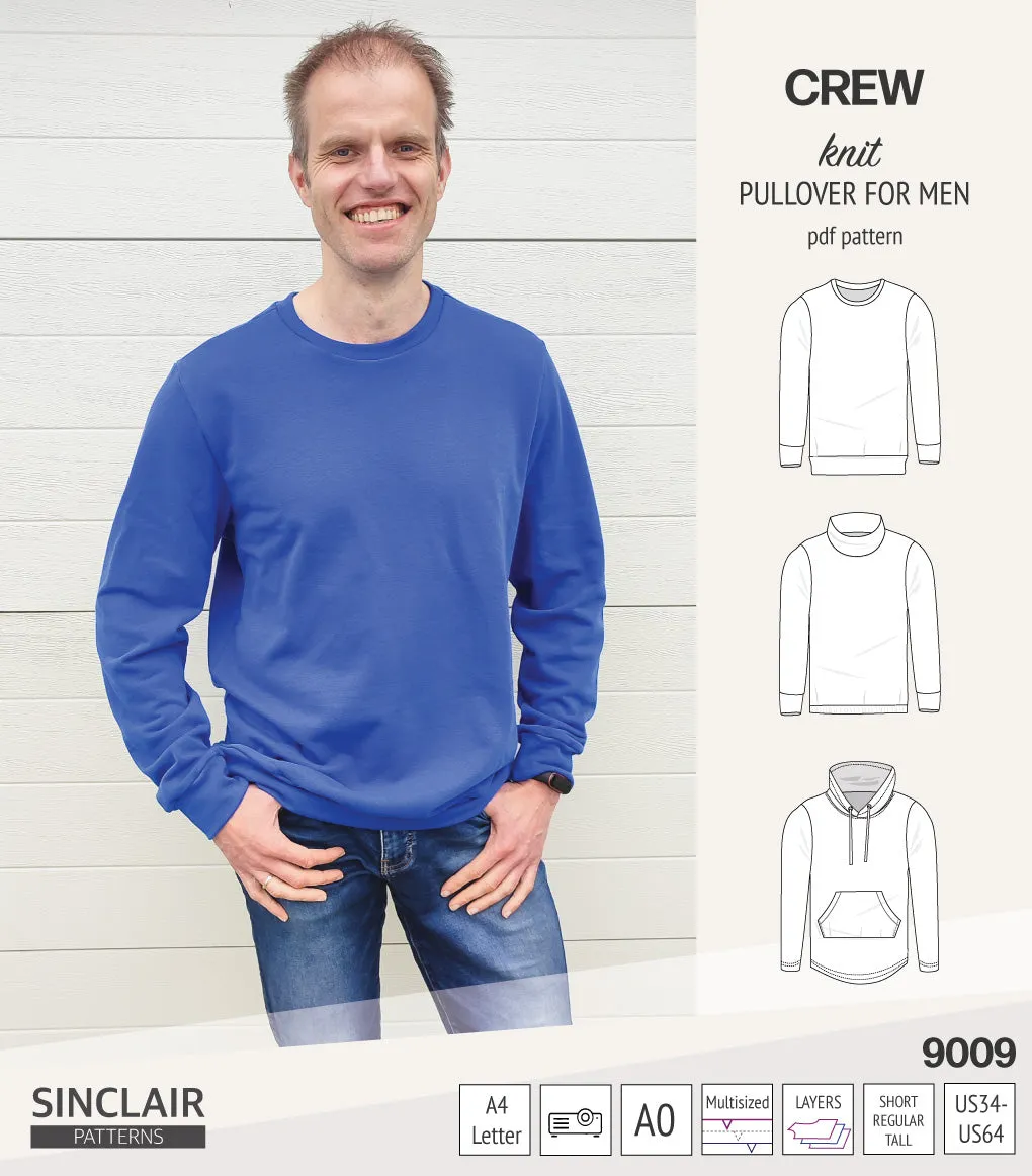 Crew pullover for men (PDF)