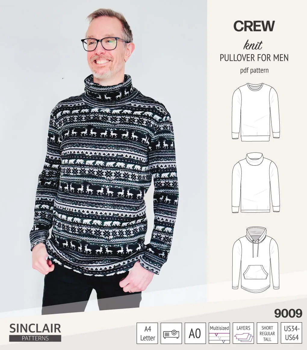 Crew pullover for men (PDF)