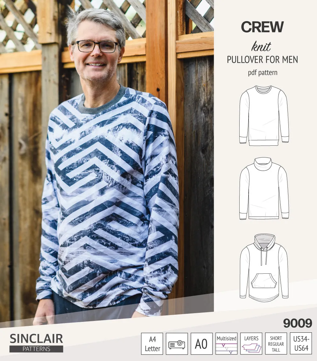Crew pullover for men (PDF)