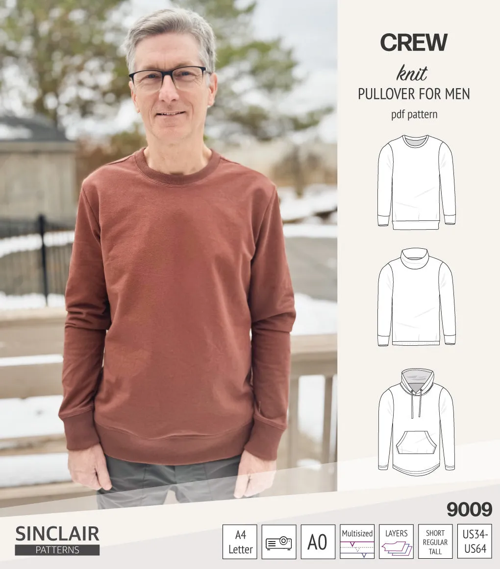 Crew pullover for men (PDF)