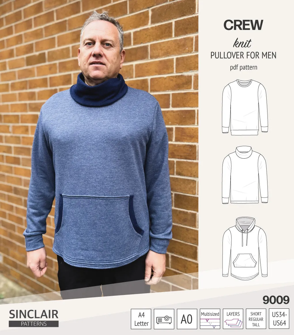 Crew pullover for men (PDF)