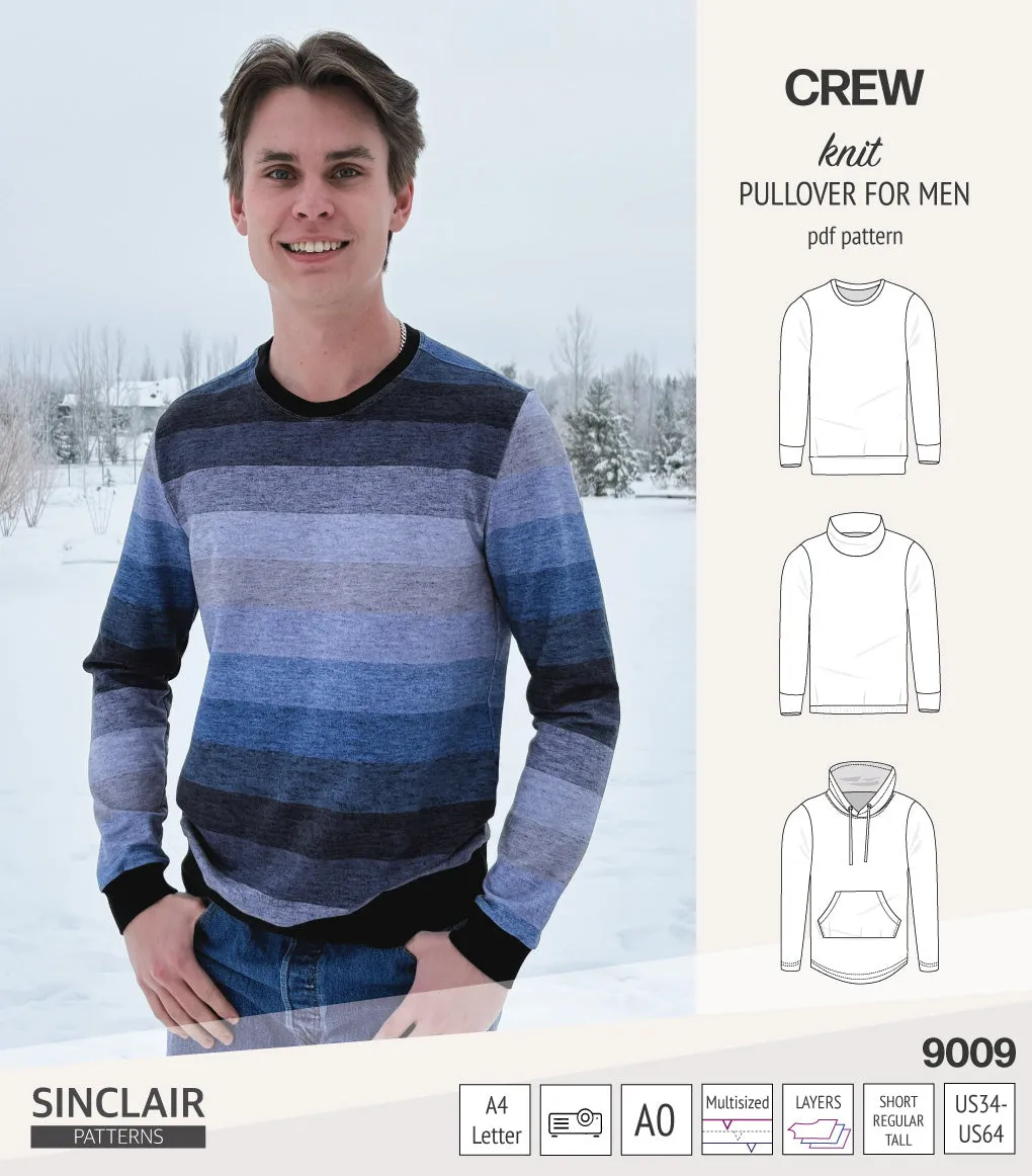 Crew pullover for men (PDF)
