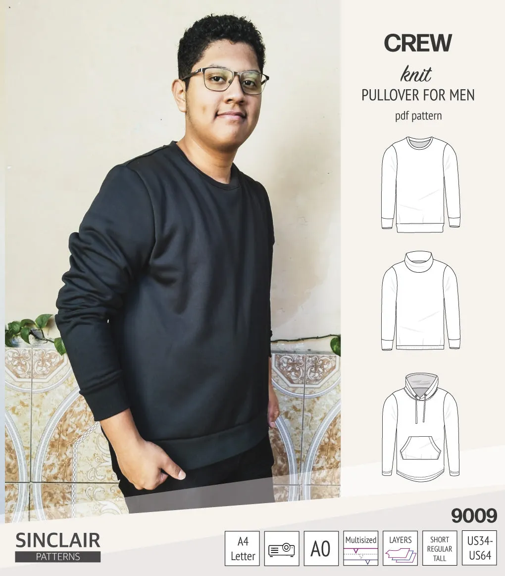 Crew pullover for men (PDF)