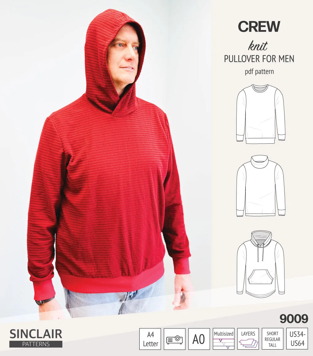 Crew pullover for men (PDF)