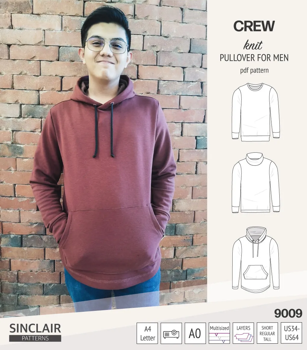 Crew pullover for men (PDF)
