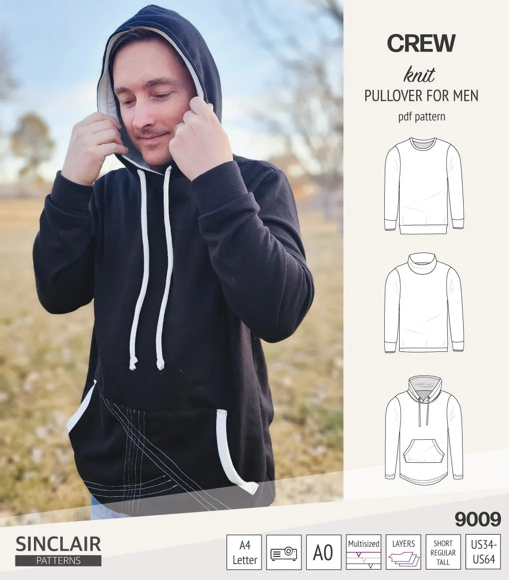 Crew pullover for men (PDF)