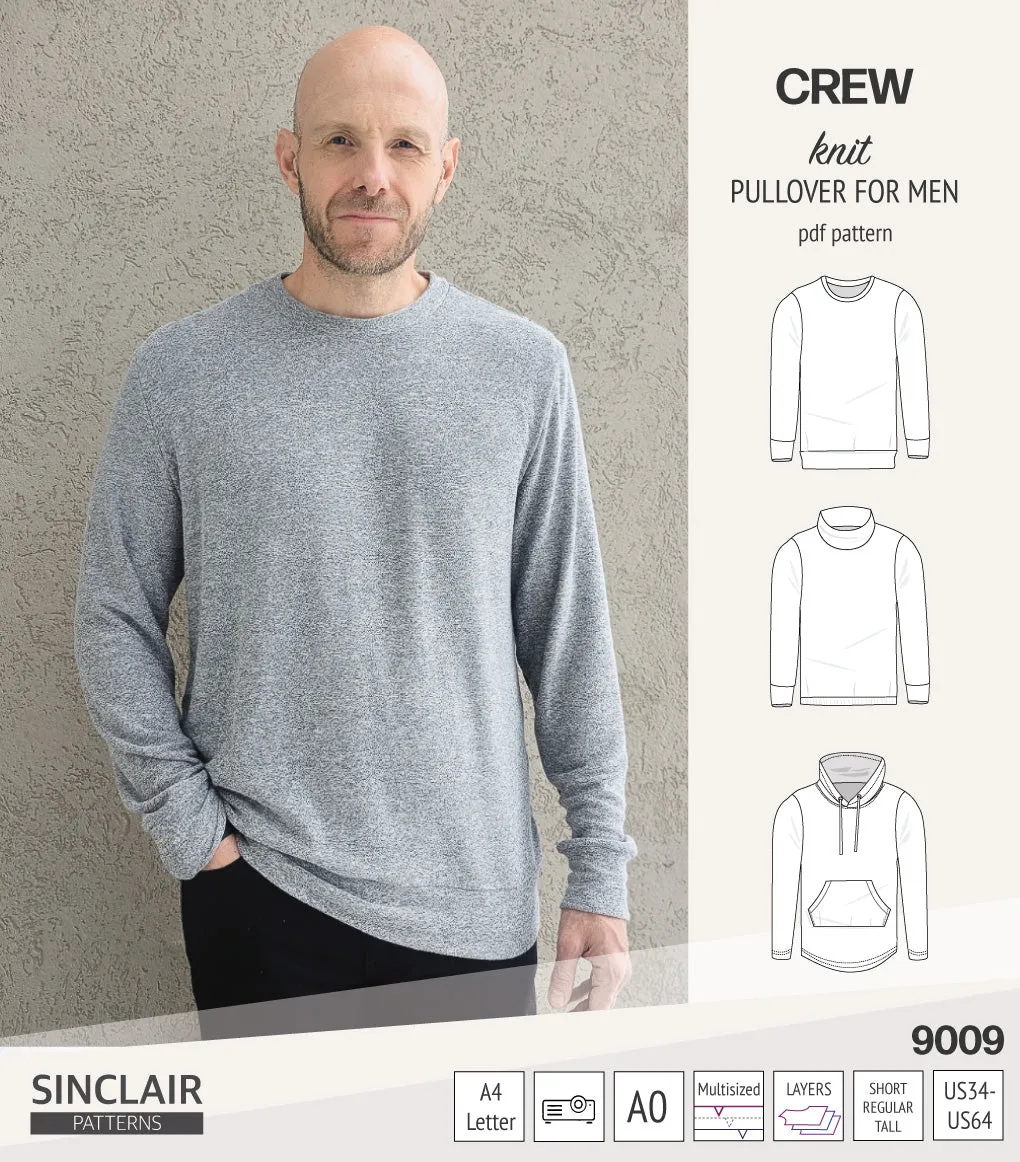 Crew pullover for men (PDF)