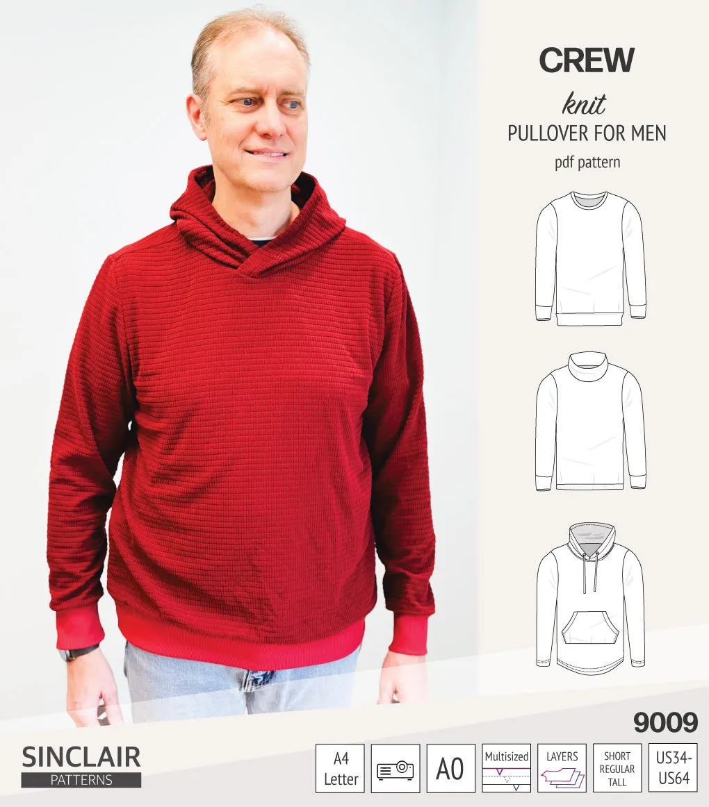 Crew pullover for men (PDF)