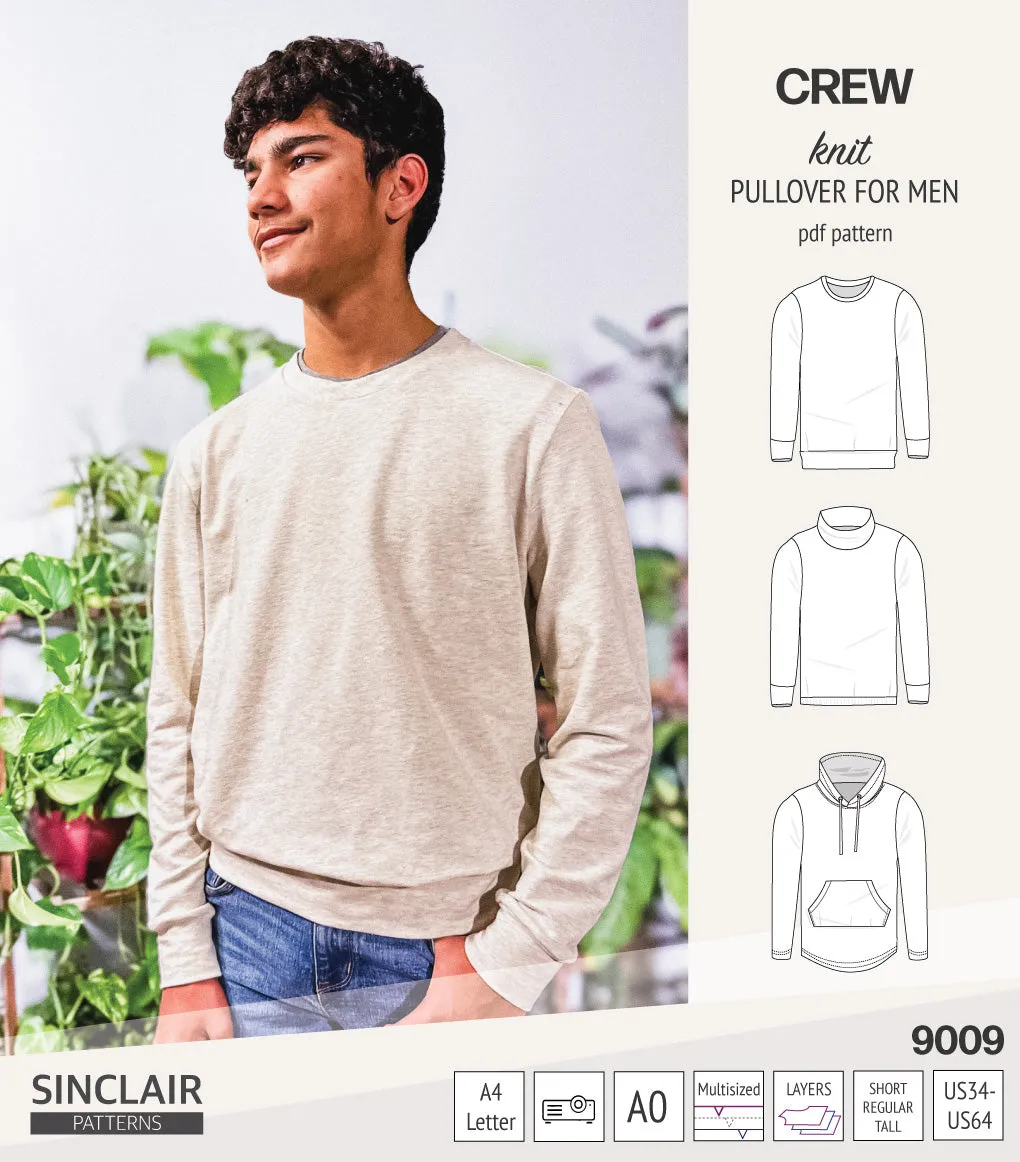 Crew pullover for men (PDF)
