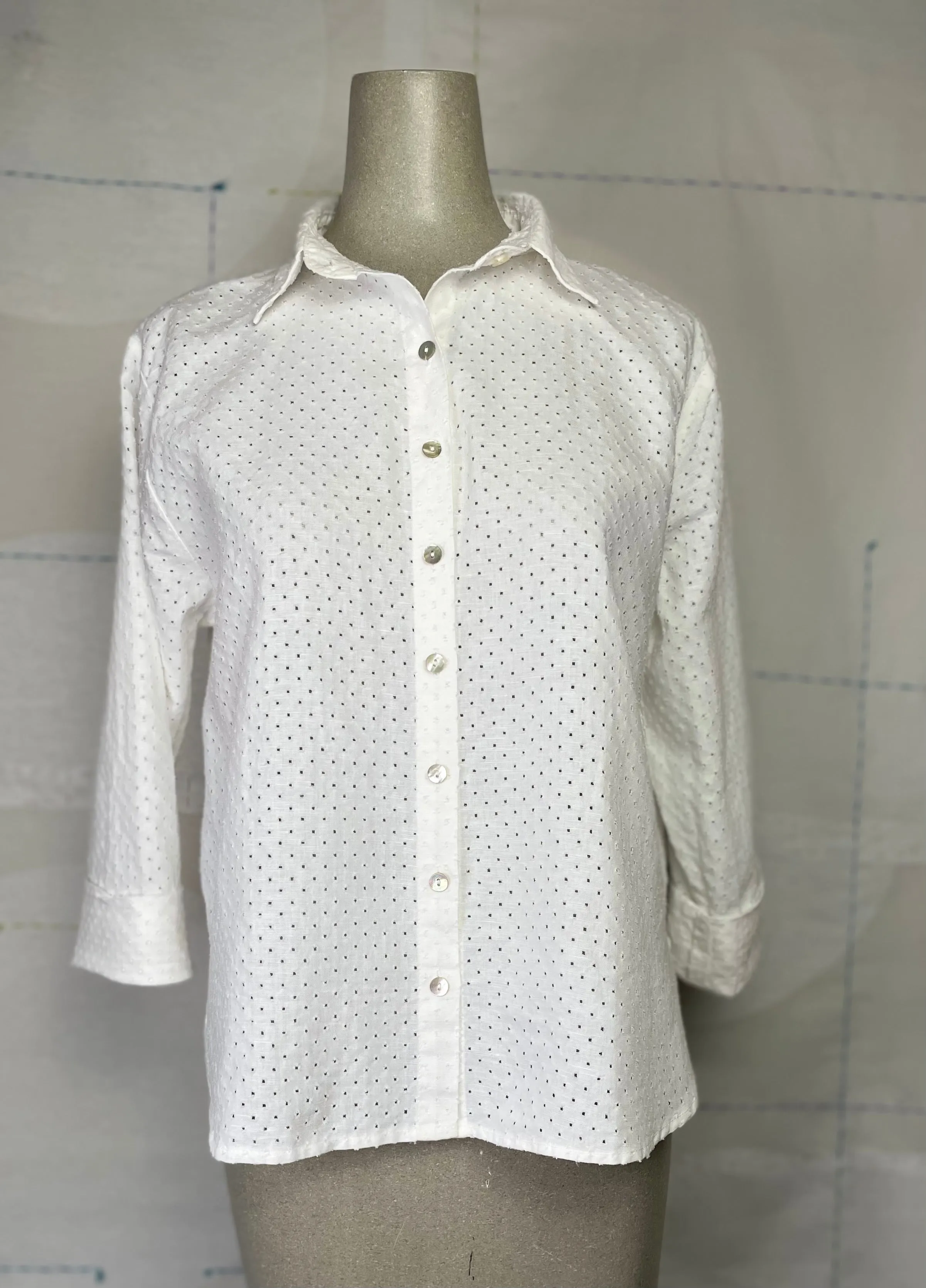 Cut Loose  ~  Pinhole Crop Easy Shirt - Laundered