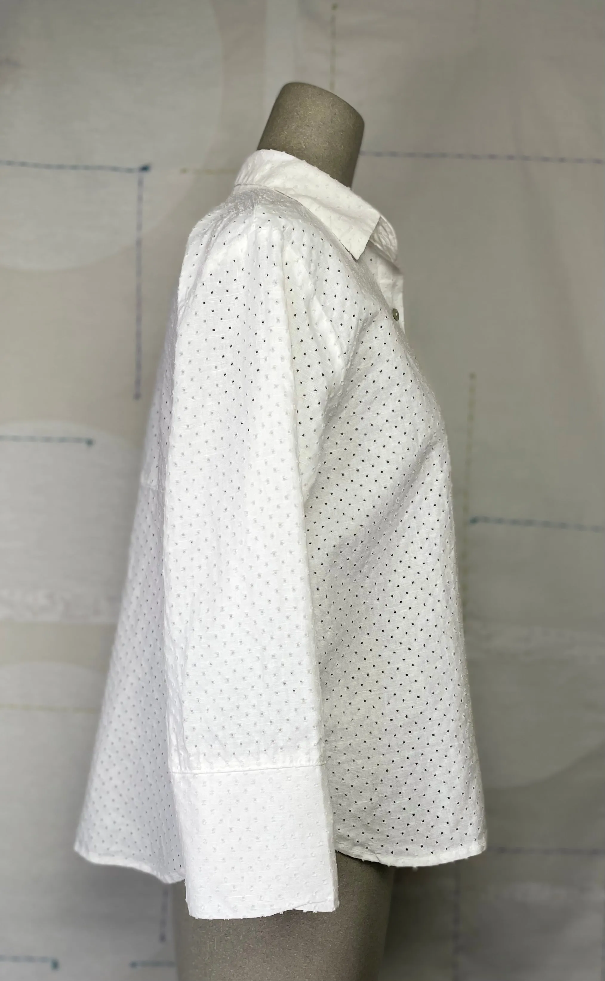 Cut Loose  ~  Pinhole Crop Easy Shirt - Laundered