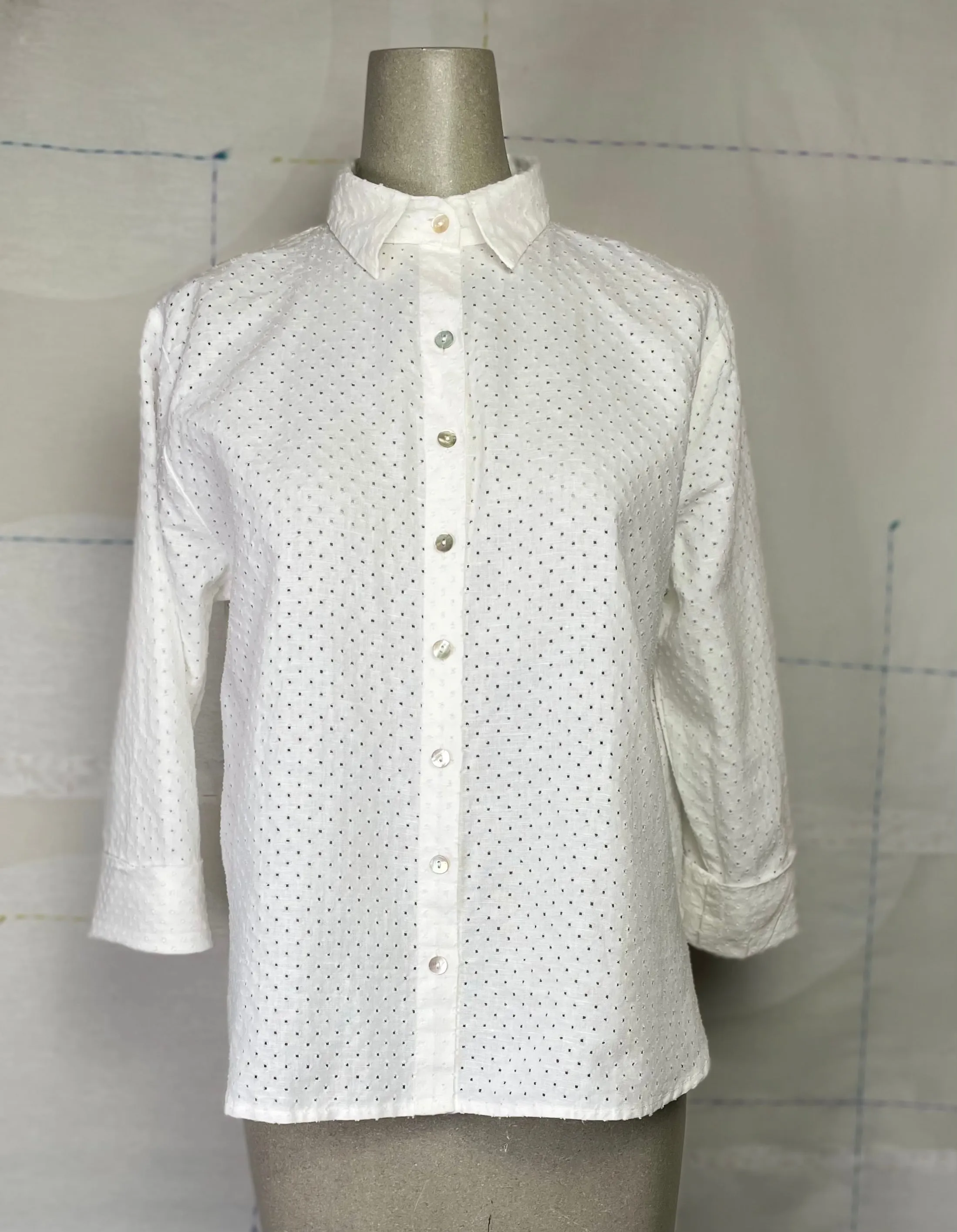 Cut Loose  ~  Pinhole Crop Easy Shirt - Laundered
