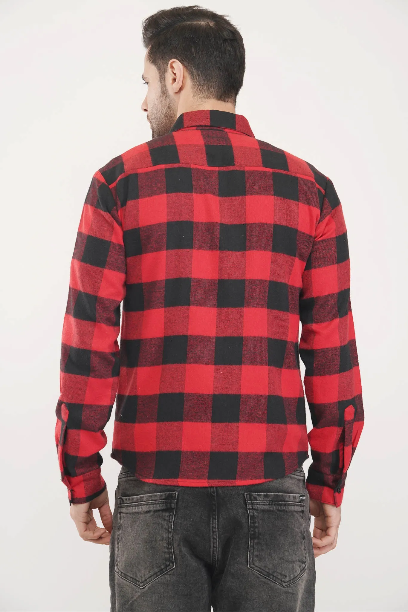 Dapper Line | Red & Black Oxford Checkered Shirt