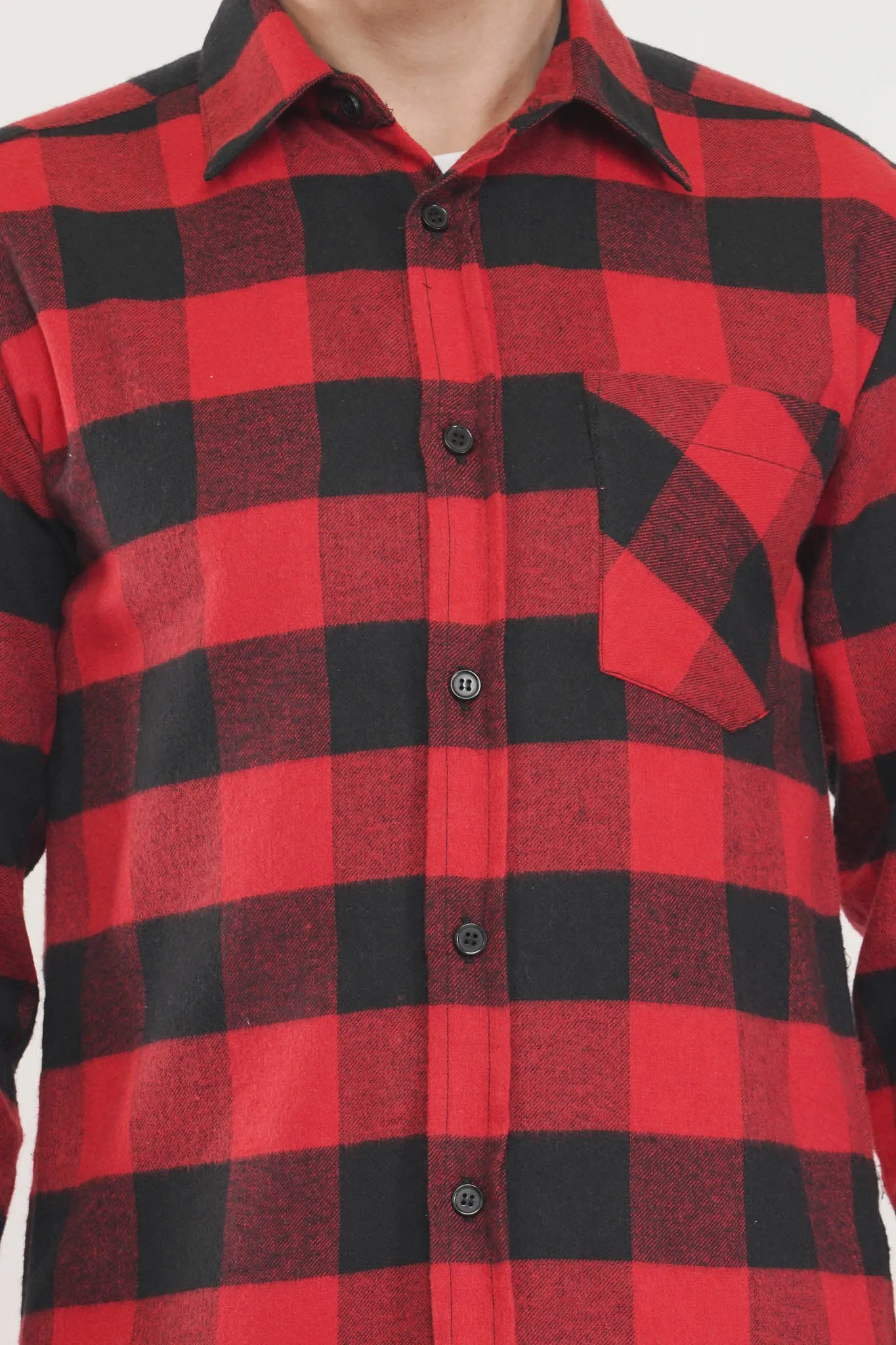 Dapper Line | Red & Black Oxford Checkered Shirt