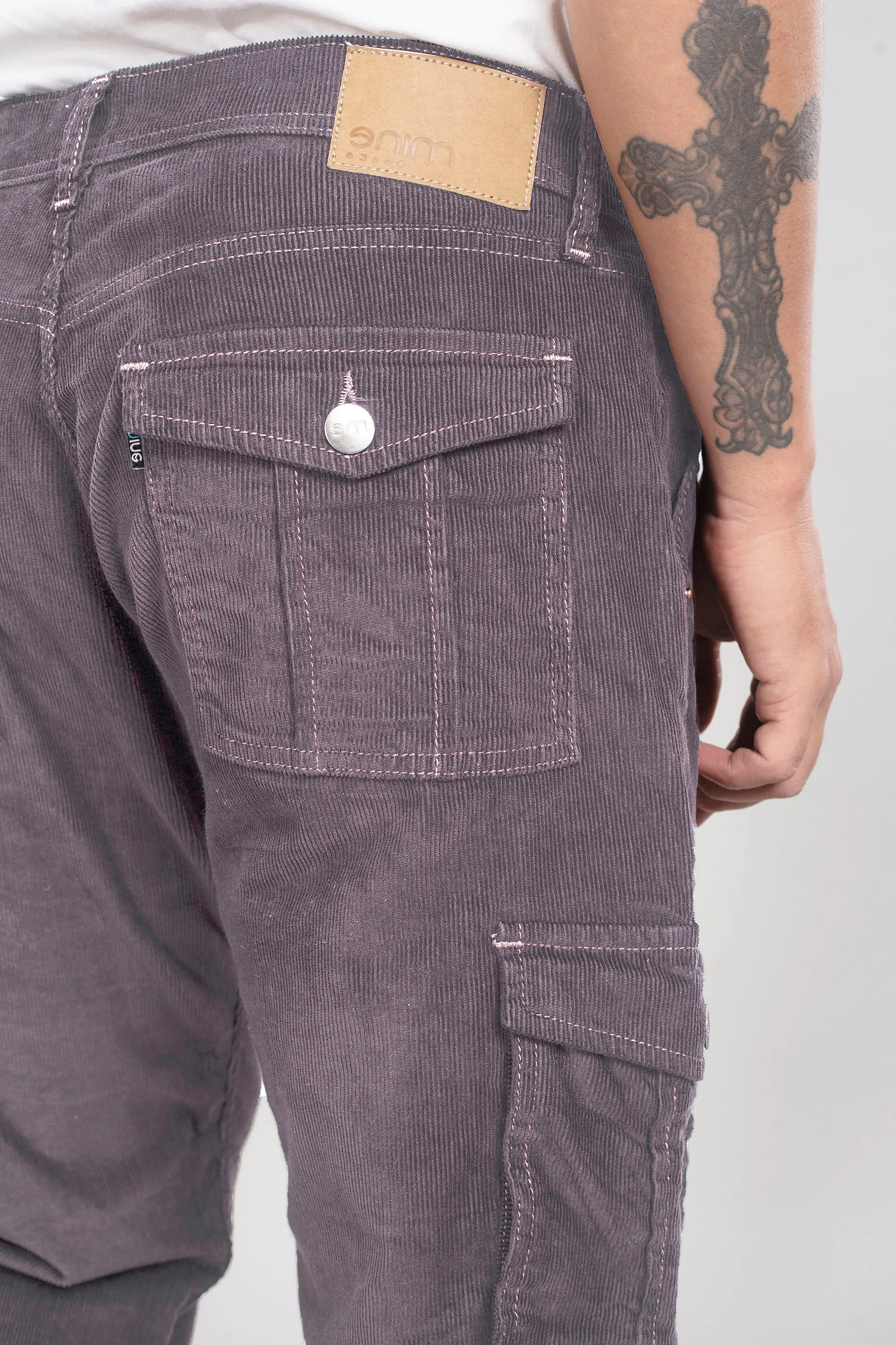 Dark Grey Classic Cargo Corduroy