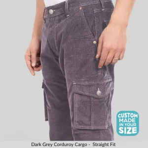Dark Grey Classic Cargo Corduroy