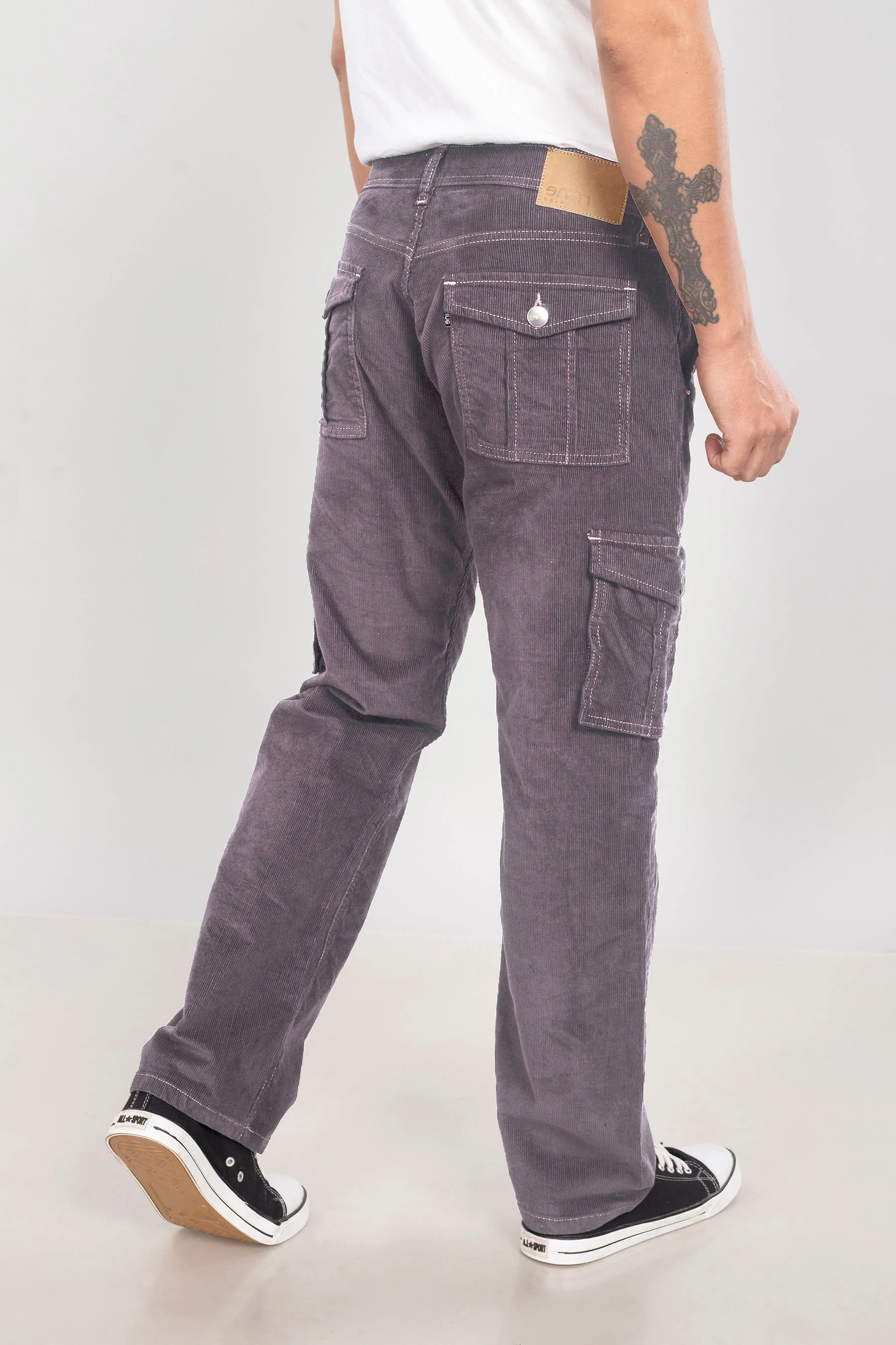 Dark Grey Classic Cargo Corduroy