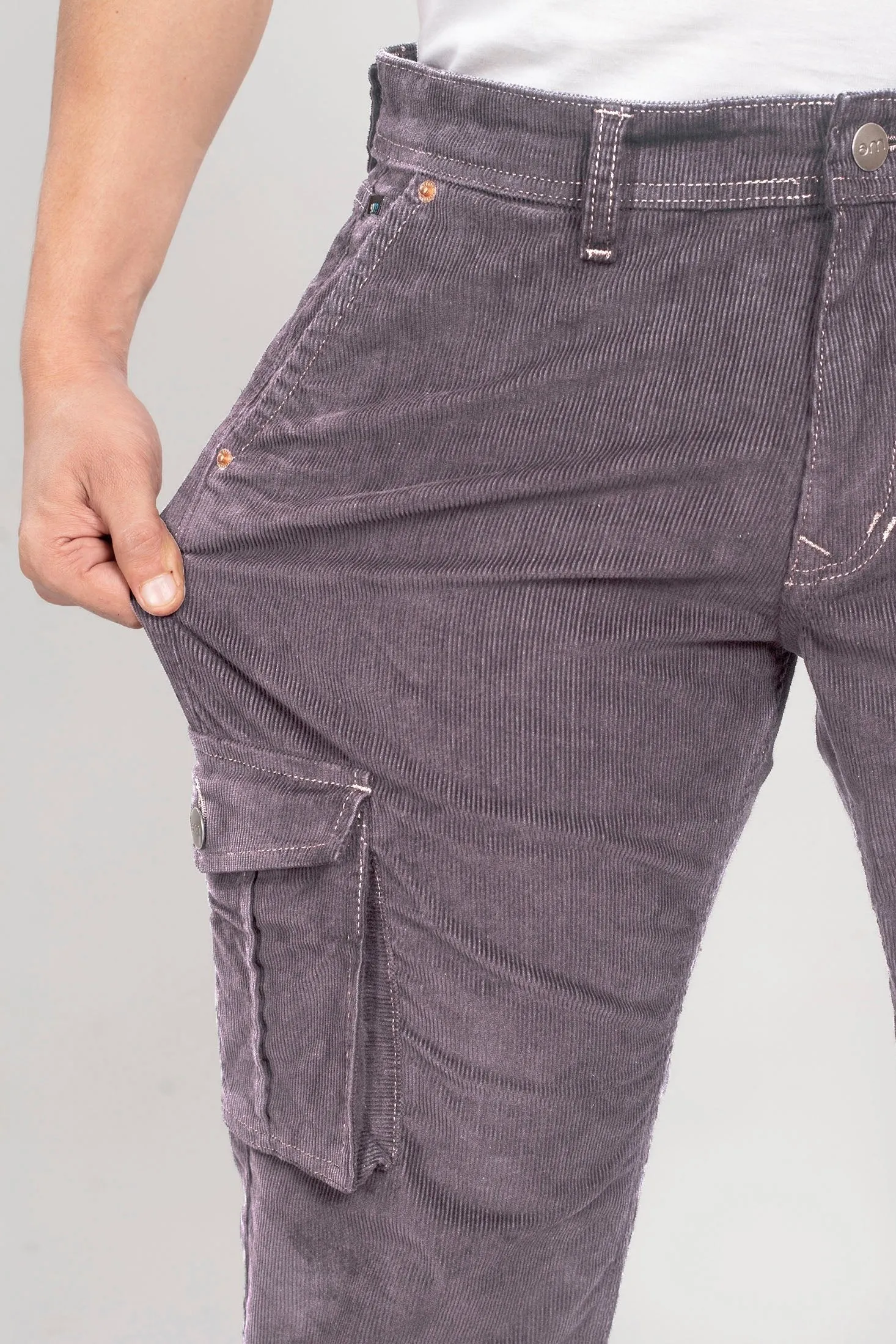 Dark Grey Classic Cargo Corduroy