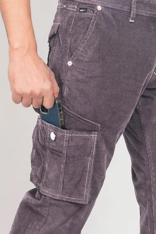 Dark Grey Classic Cargo Corduroy