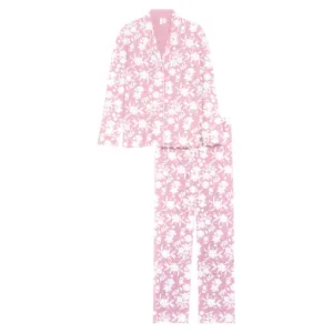 Decent Pink Floral Women Pyjamas