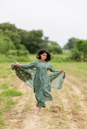 Deep Sage Kurta set