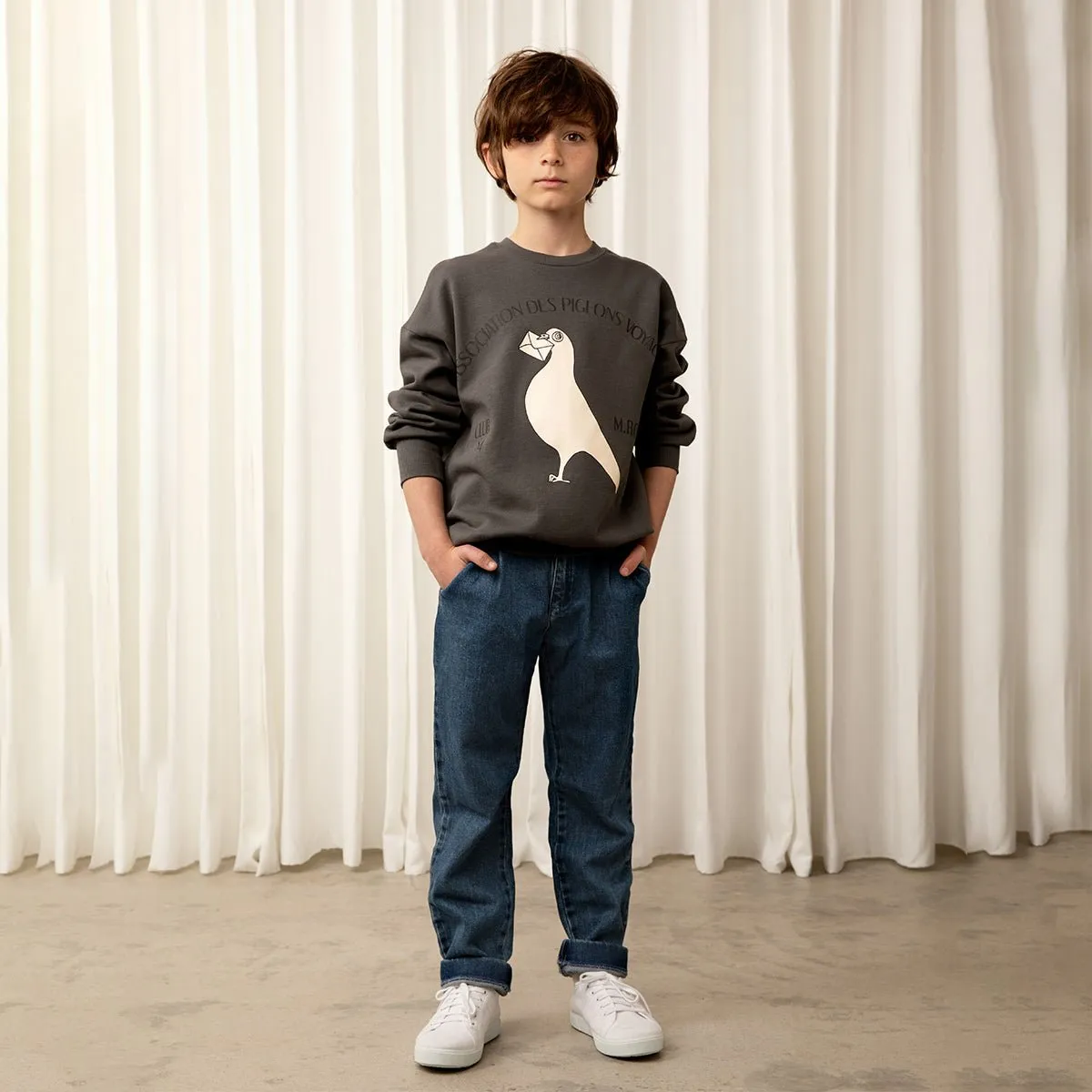 Denim-Chinos aus Bio Baumwolle