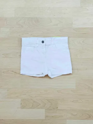 Denim Stretch Shorts - White