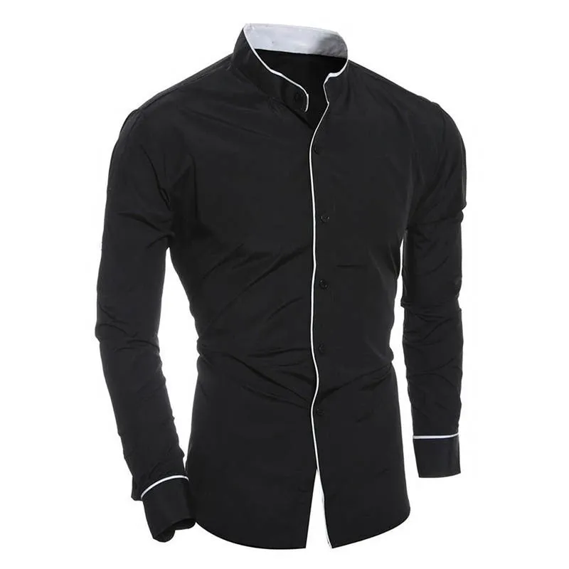 Der "Gentleman's Edge" Stehkragen Slim Fit Hemd