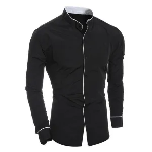 Der "Gentleman's Edge" Stehkragen Slim Fit Hemd