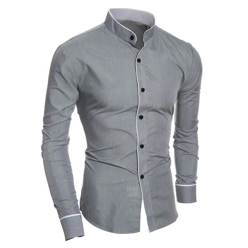 Der "Gentleman's Edge" Stehkragen Slim Fit Hemd