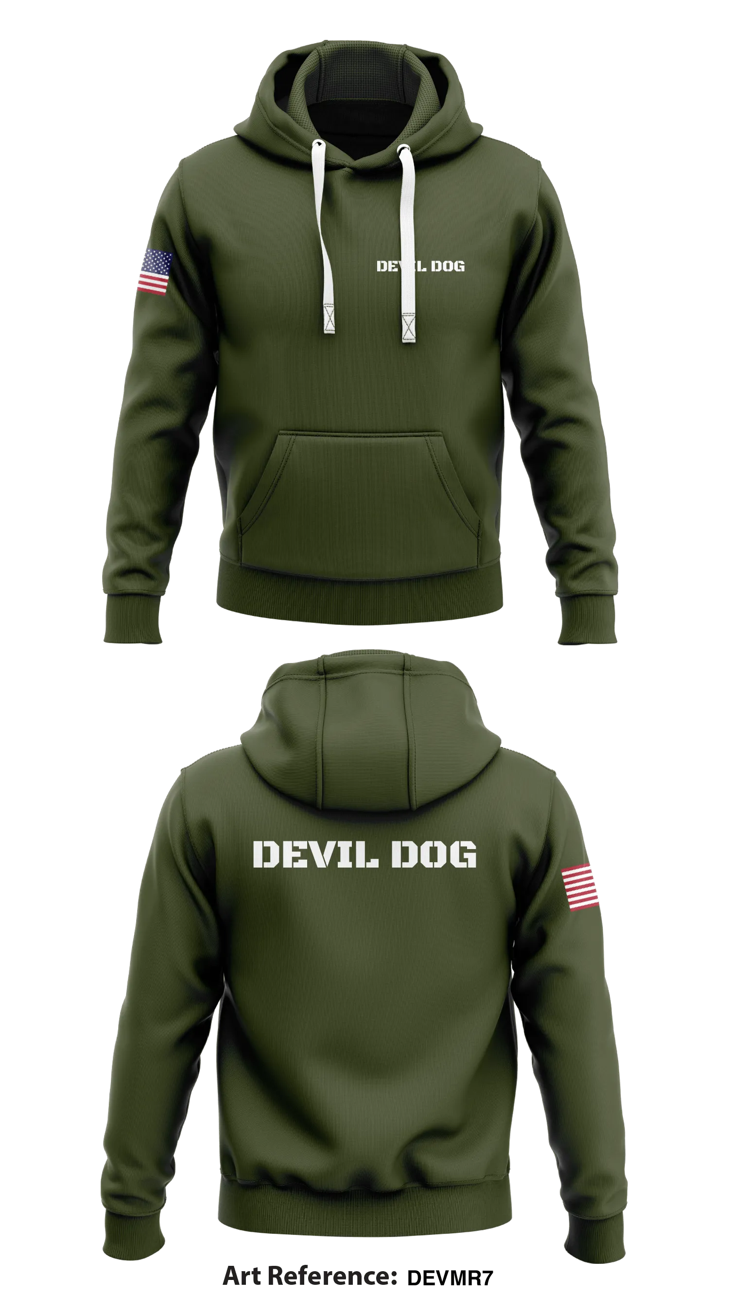 Devil dog Store 1  Core Men's Hooded Performance Sweatshirt - DEvmr7