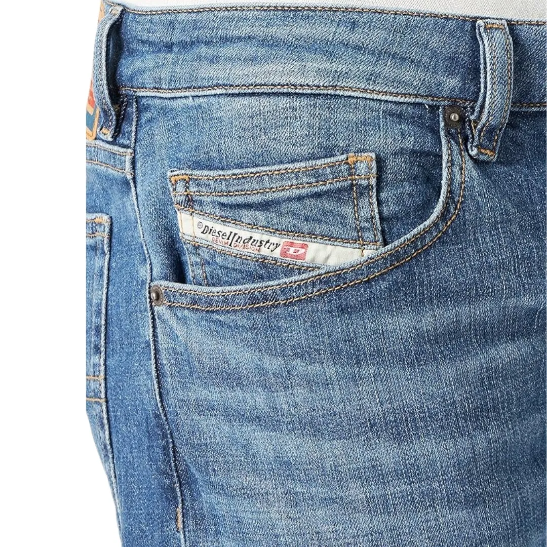 Diesel Mens D-Mihtry 0IHAT Jeans Blue