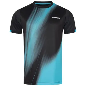 Donic t-shirt Cream Junior black/lightblue