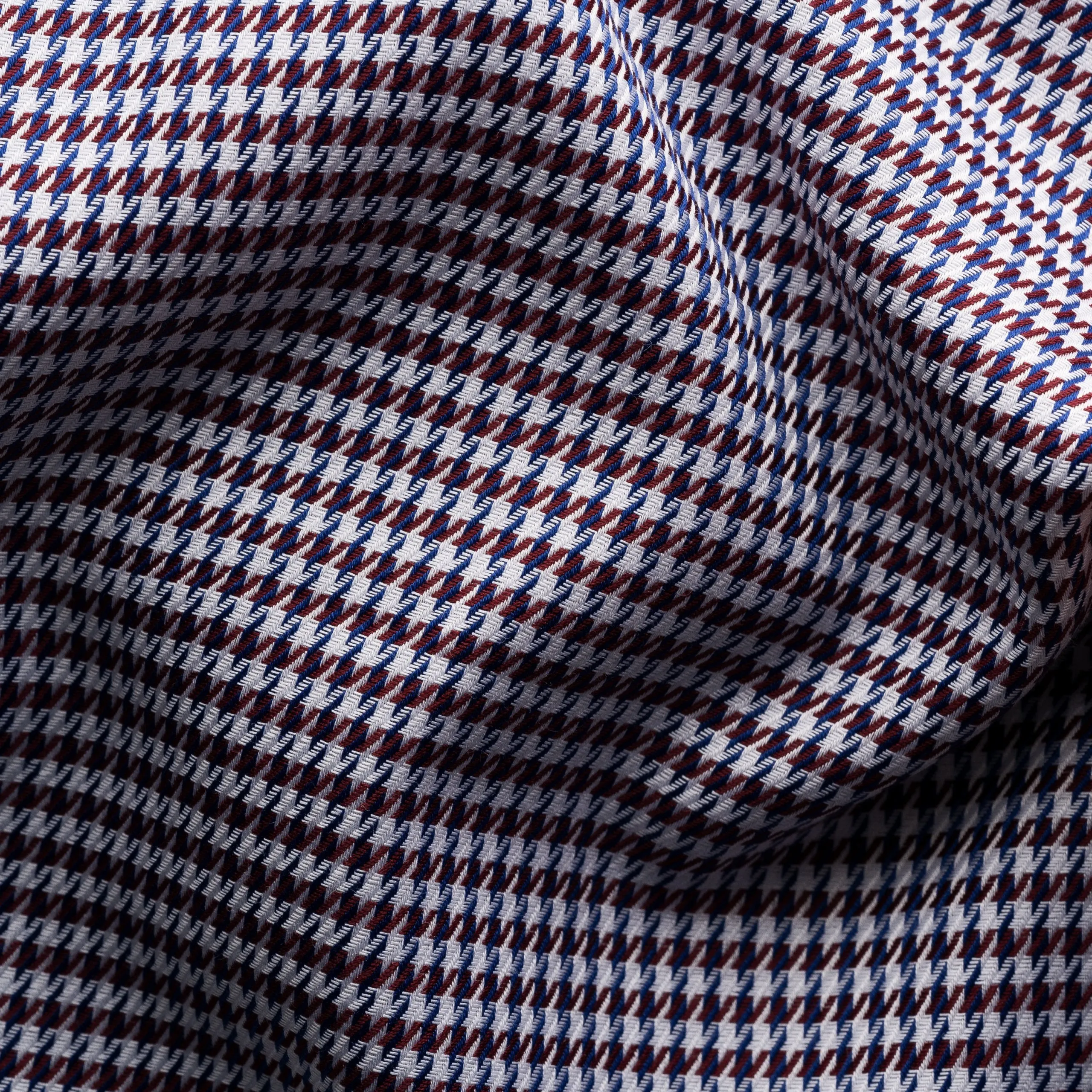 Eton Slim Fit Check Shirt - Burgundy