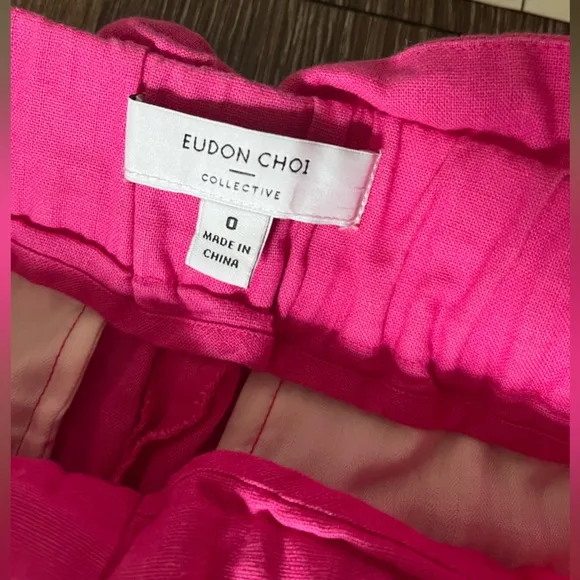 Eudon Choi size 0 pink pleated shorts