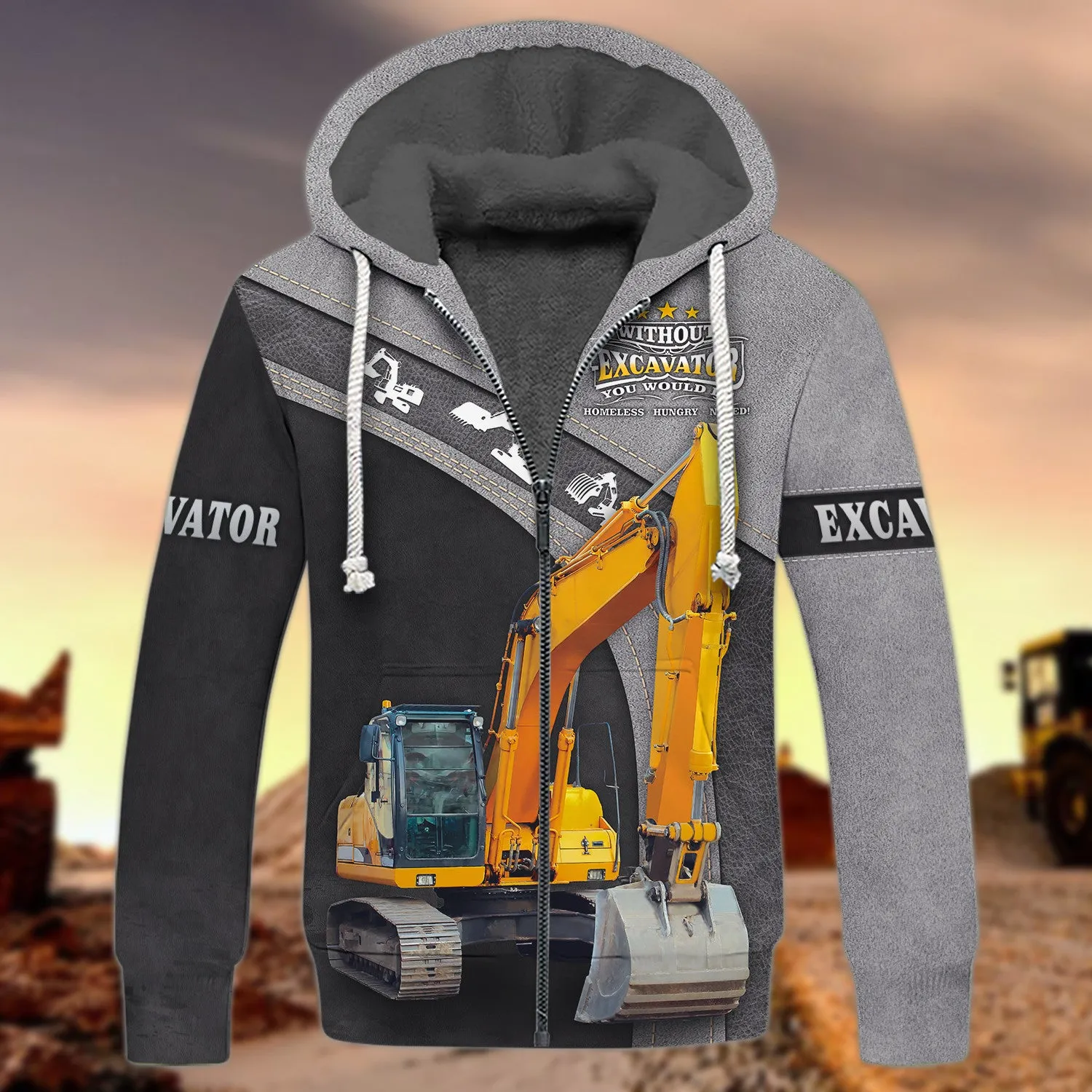 Excavator Driver Hoodie Tshirt Sweatshirt for Men & Women