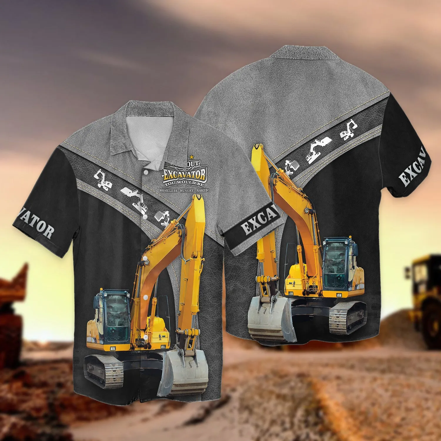 Excavator Driver Hoodie Tshirt Sweatshirt for Men & Women