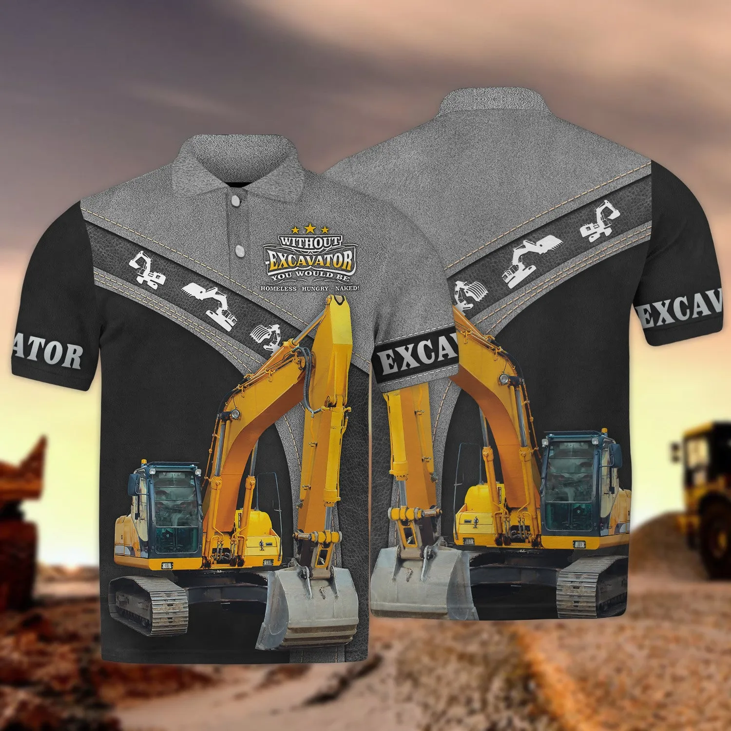 Excavator Driver Hoodie Tshirt Sweatshirt for Men & Women