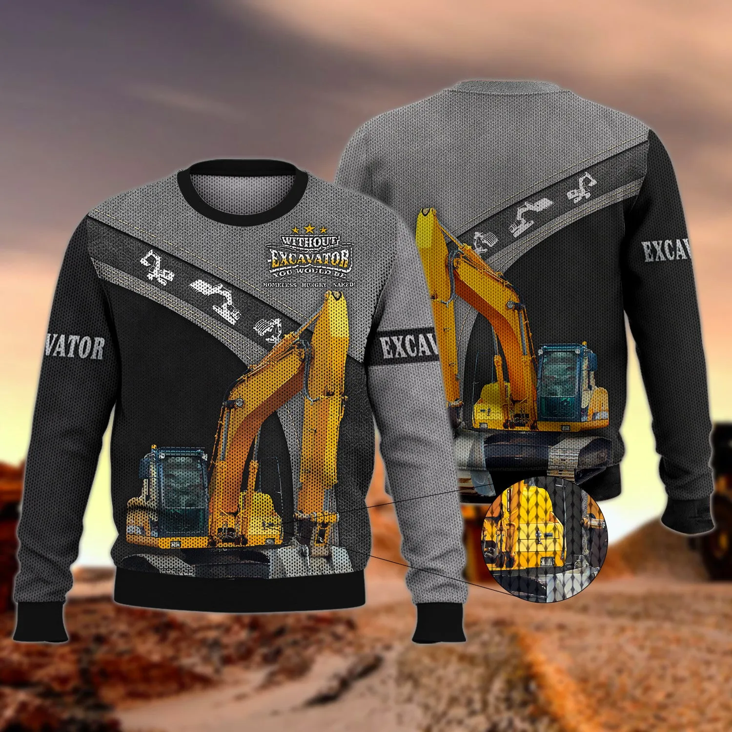 Excavator Driver Hoodie Tshirt Sweatshirt for Men & Women