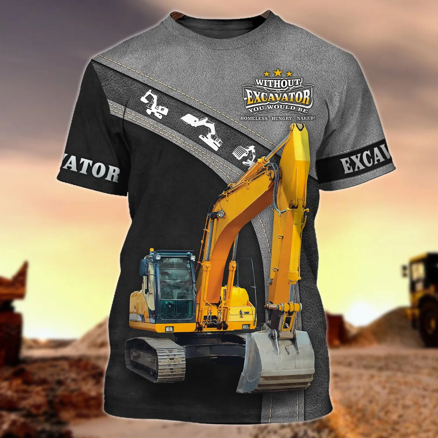Excavator Driver Hoodie Tshirt Sweatshirt for Men & Women