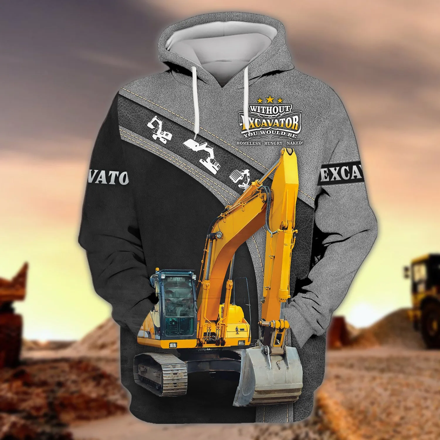 Excavator Driver Hoodie Tshirt Sweatshirt for Men & Women