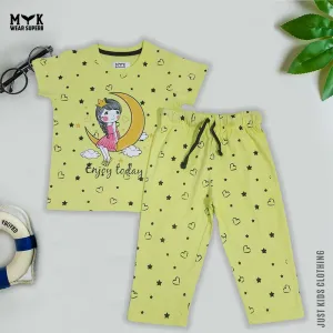 Fairy Yellow Trouser and Shirt Night Suit Set