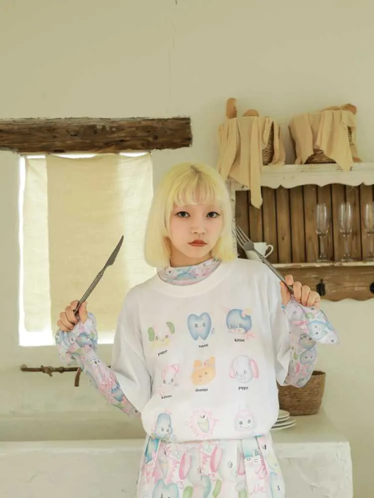 Fancy Animal Print Loose Tee
