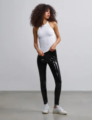 FAUX PATENT LEATHER LEGGING