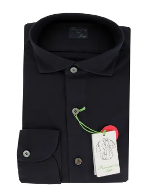 Finamore Napoli Black Shirt - Extra Slim